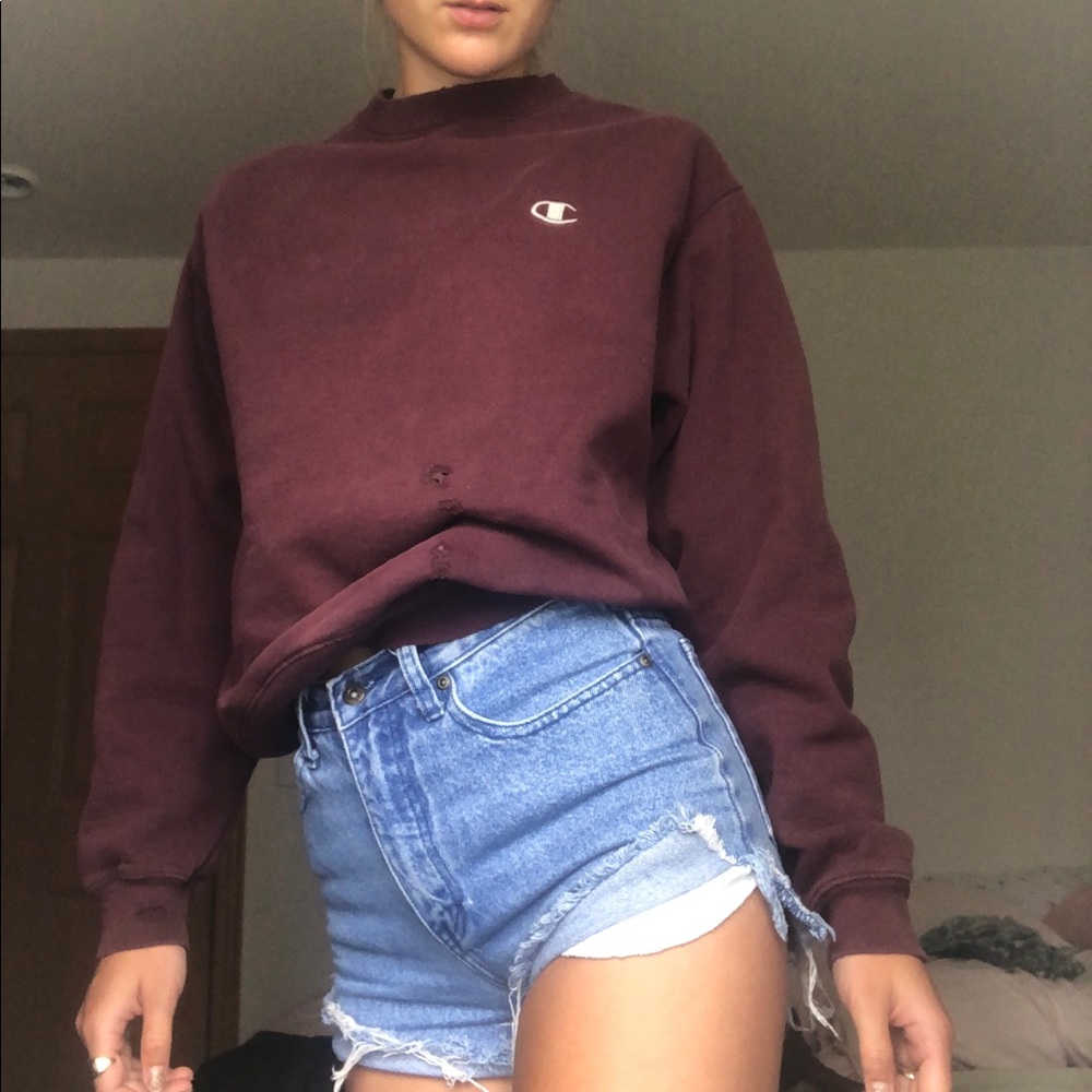 Distressed Champion Crewneck